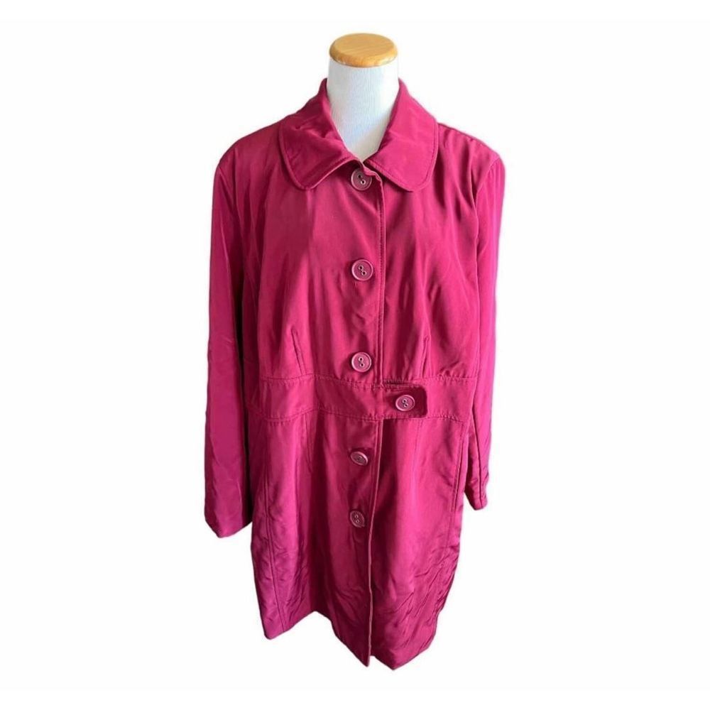 New Womens Merona Cranberry Longer Length Spring Jacket Coat - Sz 26W